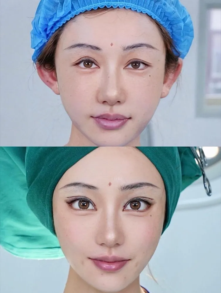 Fox eyes - before and after